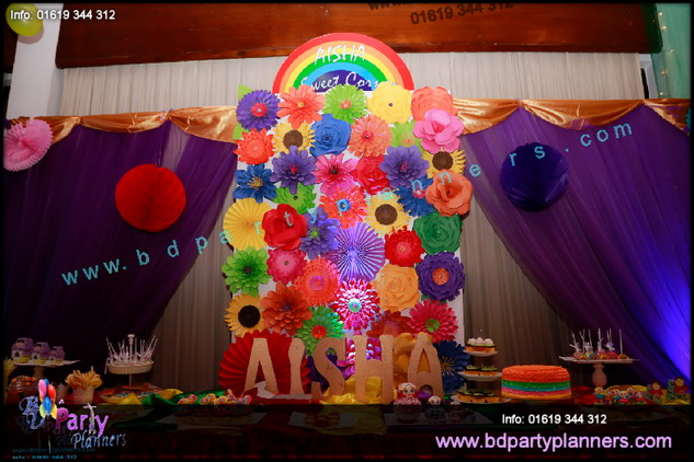Rainbow THeme Birthday  Decortion BD Party  Planners BD 